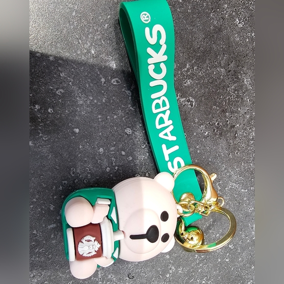 Cute Starbucks Bear Character Keychain NWOT - Picture 2 of 7